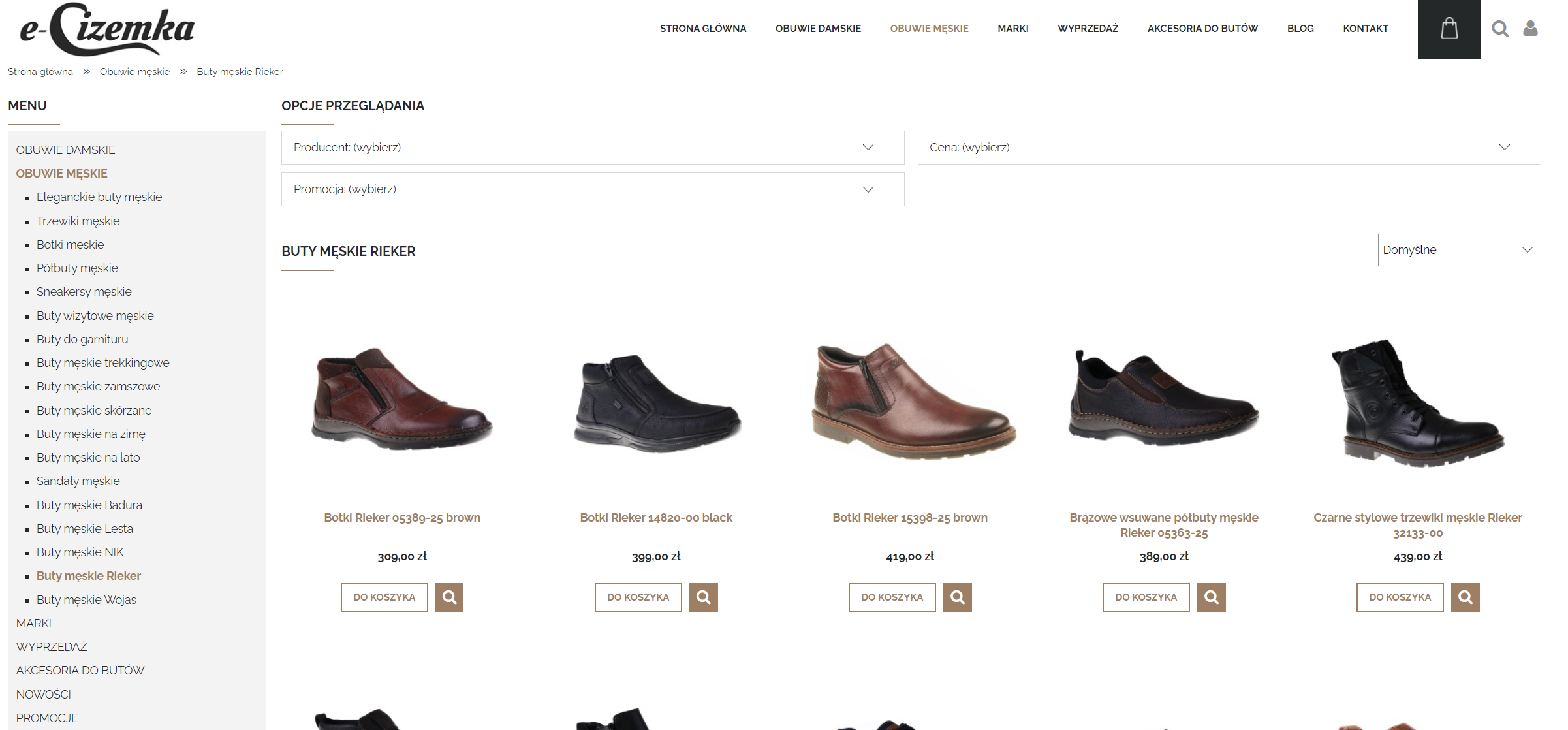 Buty męskie Rieker - komfort, który docenisz od pierwszego kroku