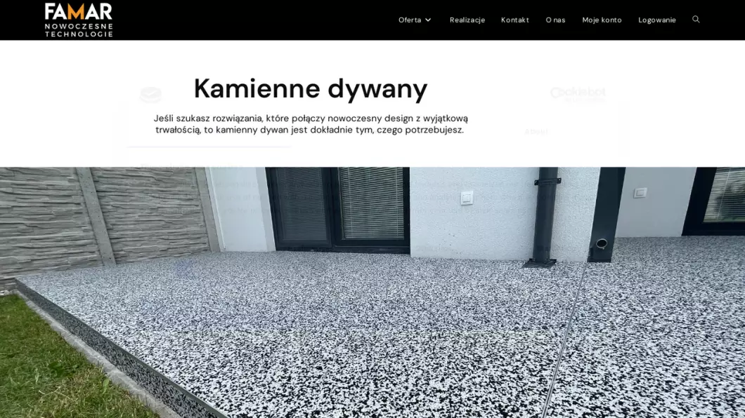 Zrzut ekranu strony Sklep internetowy FAMAR