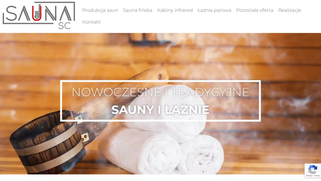 Zrzut ekranu strony Sauny na wymiar - Sauna SC