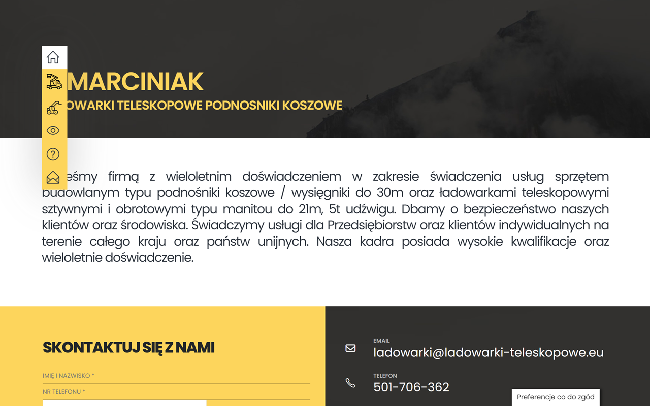 Logo firmy Podnośniki koszowe J. Marciniak