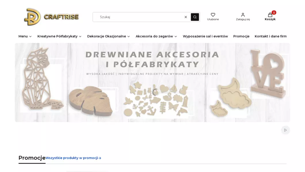 Zrzut ekranu strony Craftrise