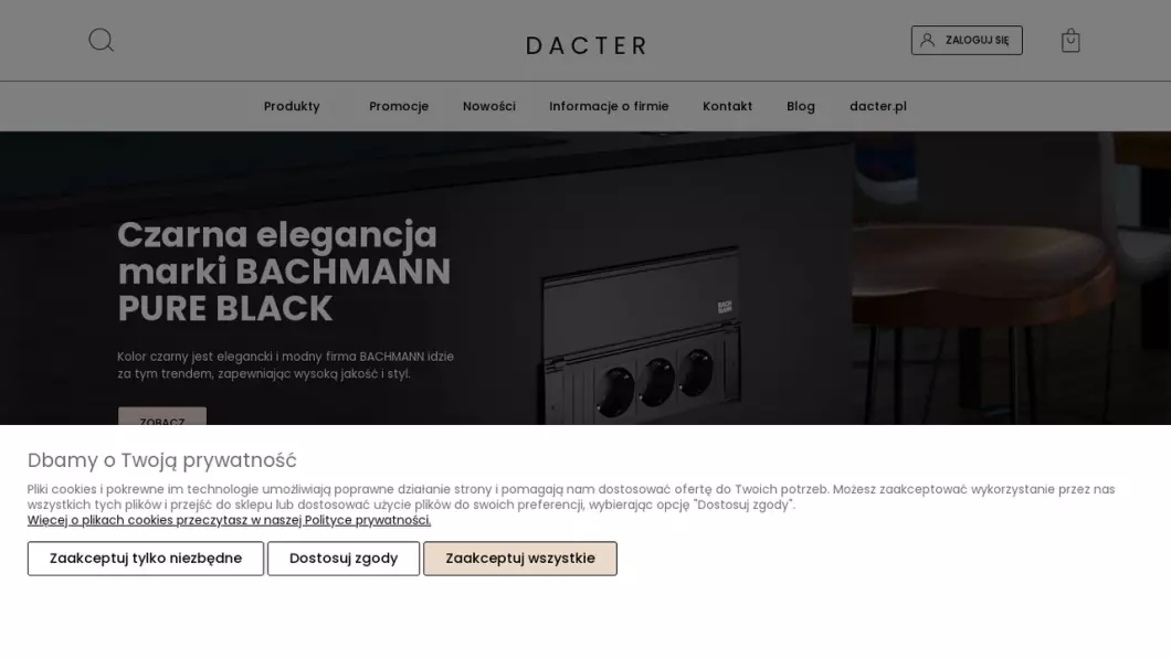 Zrzut ekranu strony Akcesoria meblowe DAC TER